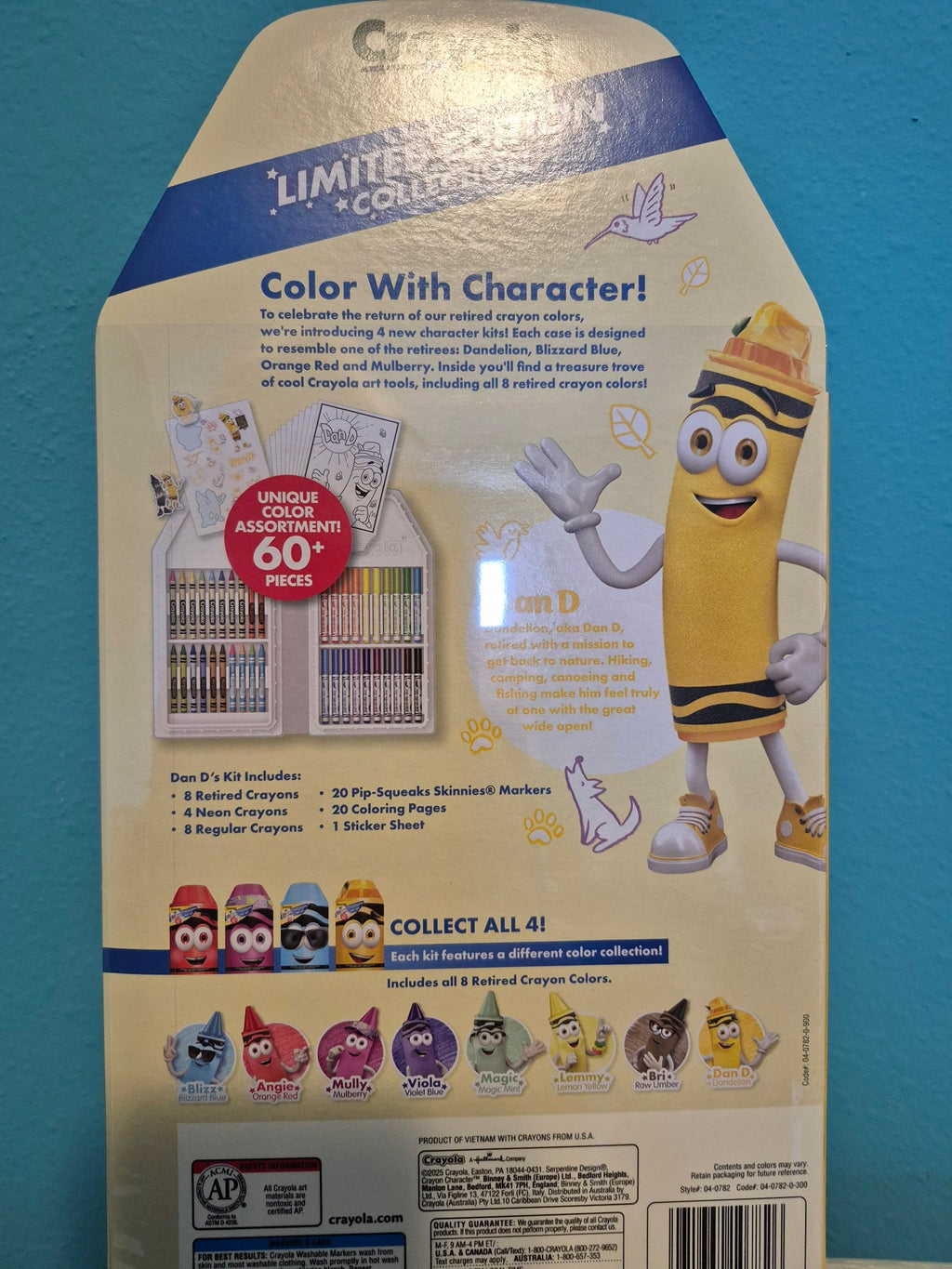 Crayola Limited Edition Art Set – Dan D Dandelion, 60+ Pieces with Retired Colors