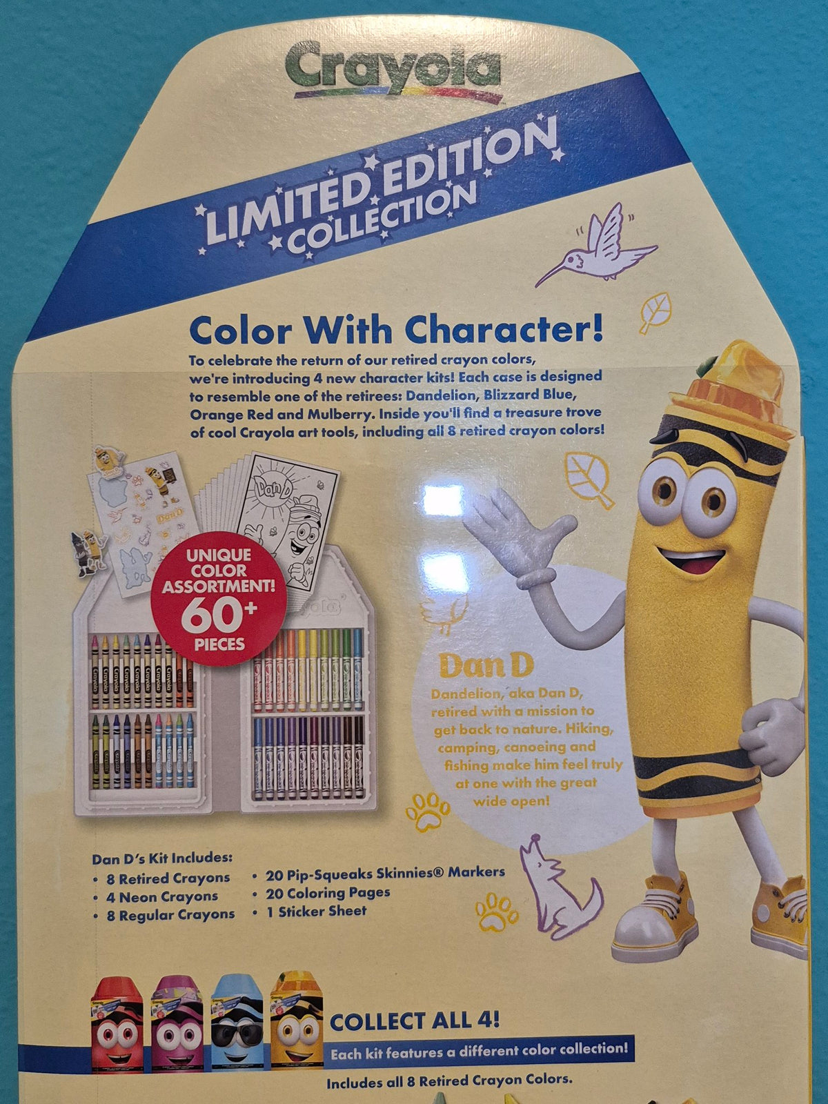 Crayola Limited Edition Art Set – Dan D Dandelion, 60+ Pieces with Retired Colors