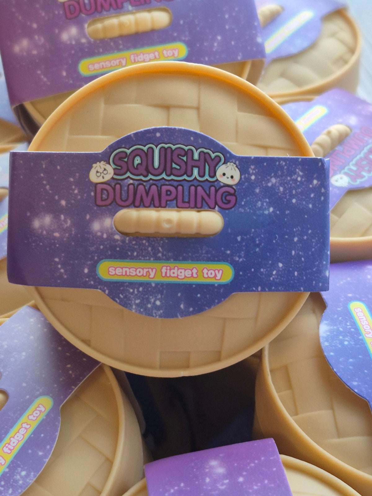 Mini Squishy Dumpling – Mystery Color Sensory Fidget Toy in Steamer Basket