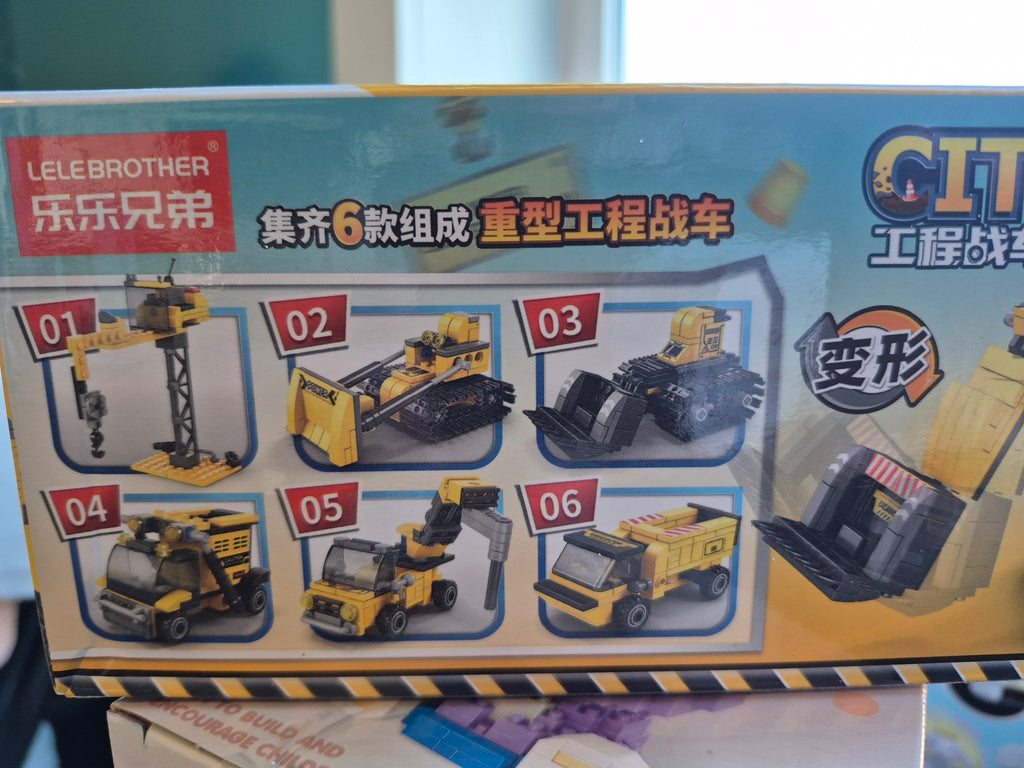 City Build Dump Truck Building Block Kit – 78 Pieces, 6-in-1 Construction Series