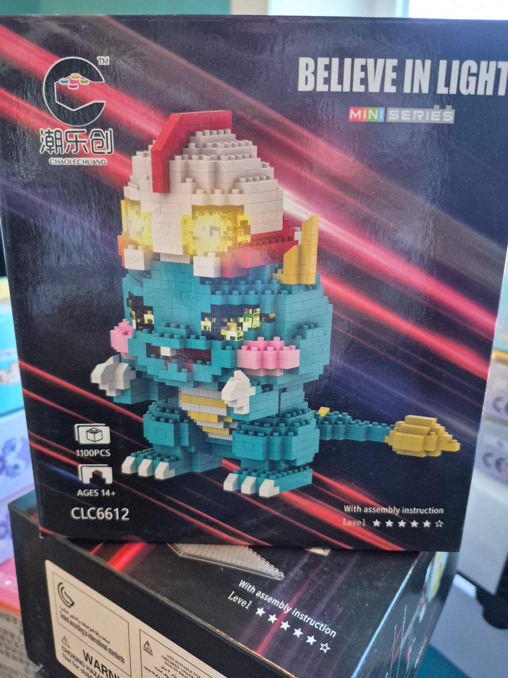 Believe in Light Hero Riding Dinosaur Micro Building Block Kit – 1,100 Pieces (CLC6612)