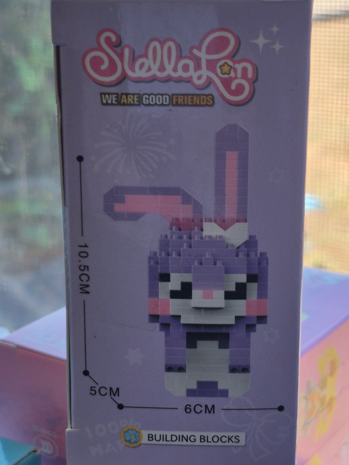 Purple Bunny Building Block Kit – Phone Stand Bunny, 342 Pieces (P1130)