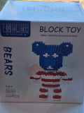 Striped Bear Micro Building Block Kit – 488 Pieces (38057)