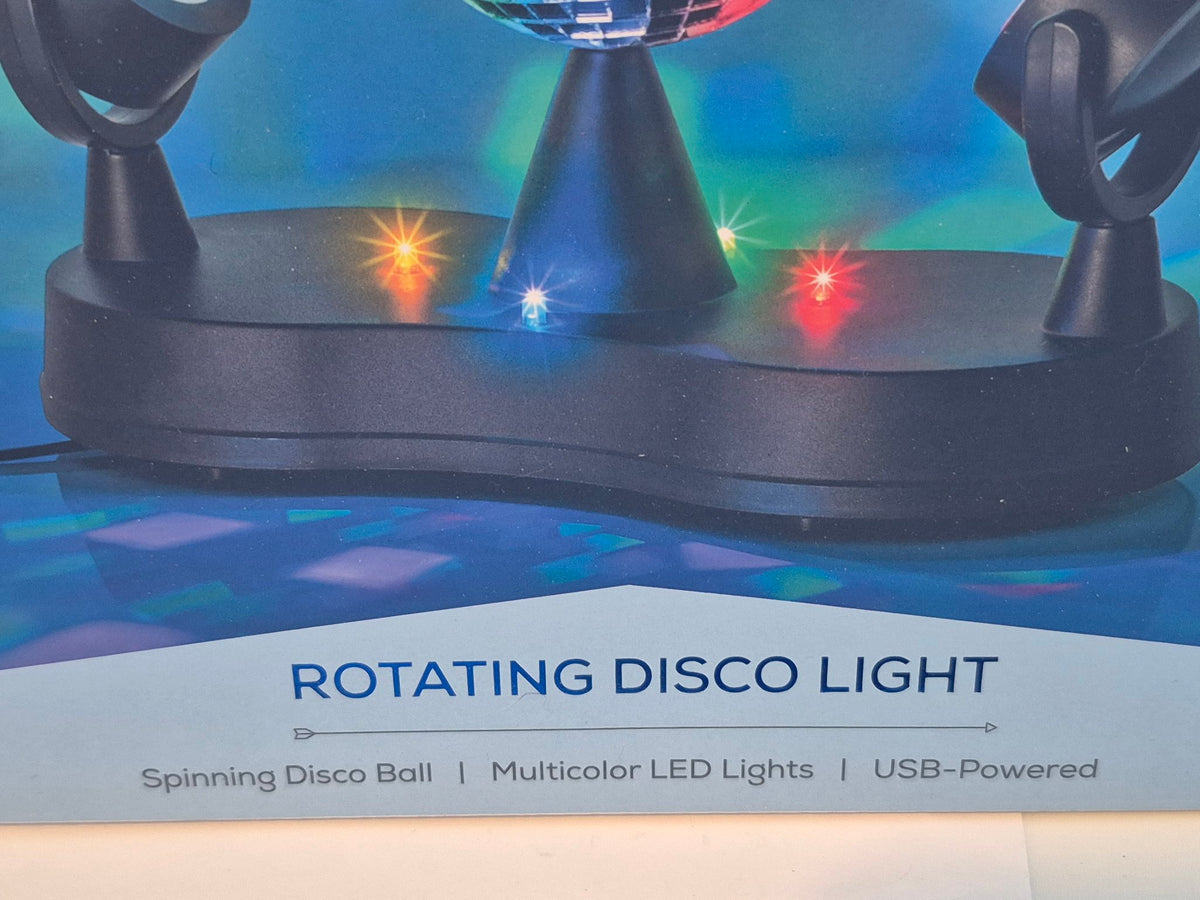 West & Arrow Rotating Disco Light – Multicolor LED Projection Light, USB-Powered