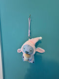 Stitch Plush Keychain – Pink Pajama Nightcap with Coffee Cup