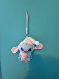 Stitch Plush Keychain – Pink Nightcap with Ice Cream Cone, Heart Eyes