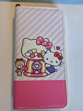 Hello Kitty Zip-Around Wallet – Gumball Machine, Pink Stripes