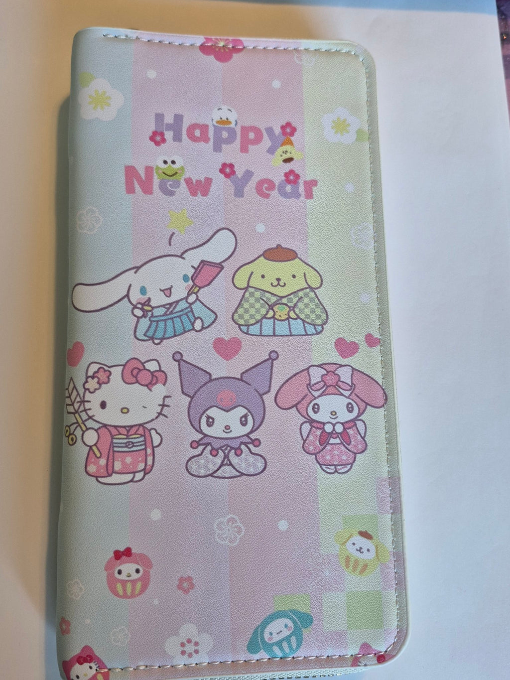 Sanrio Zip-Around Wallet – Happy New Year Kimono Friends