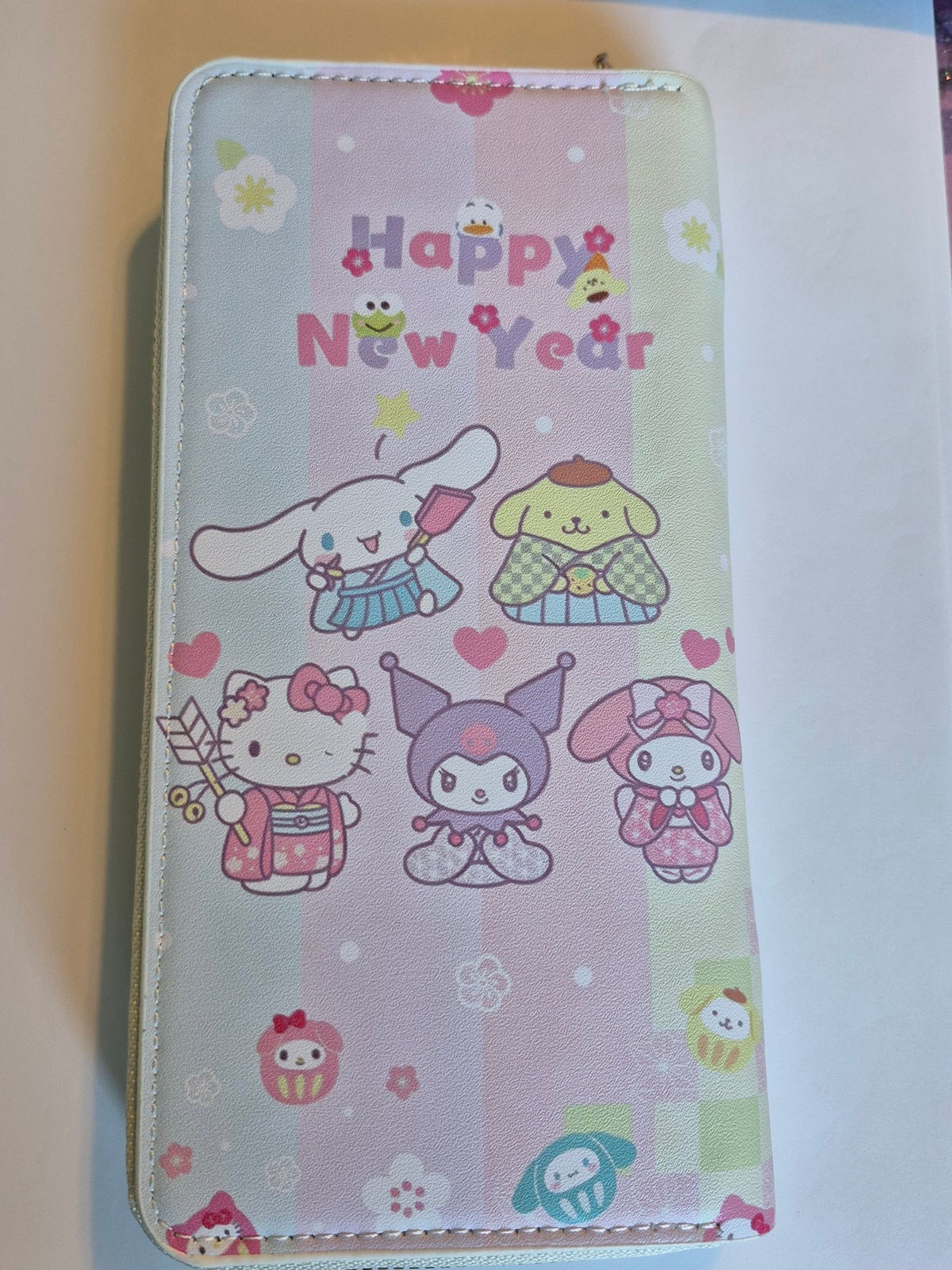 Sanrio Zip-Around Wallet – Happy New Year Kimono Friends