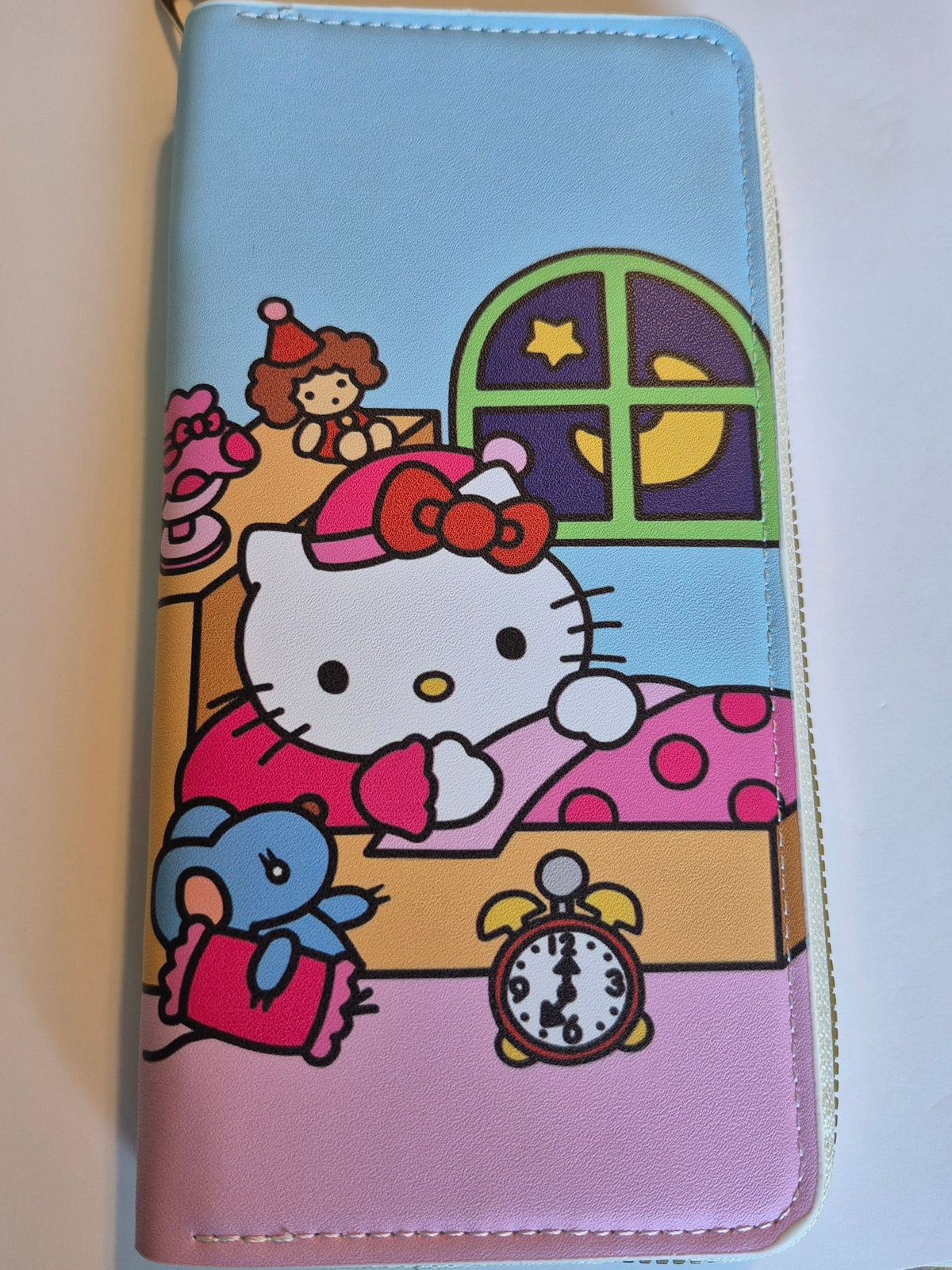 Hello Kitty Zip-Around Wallet – Bedtime, Nightcap & Alarm Clock
