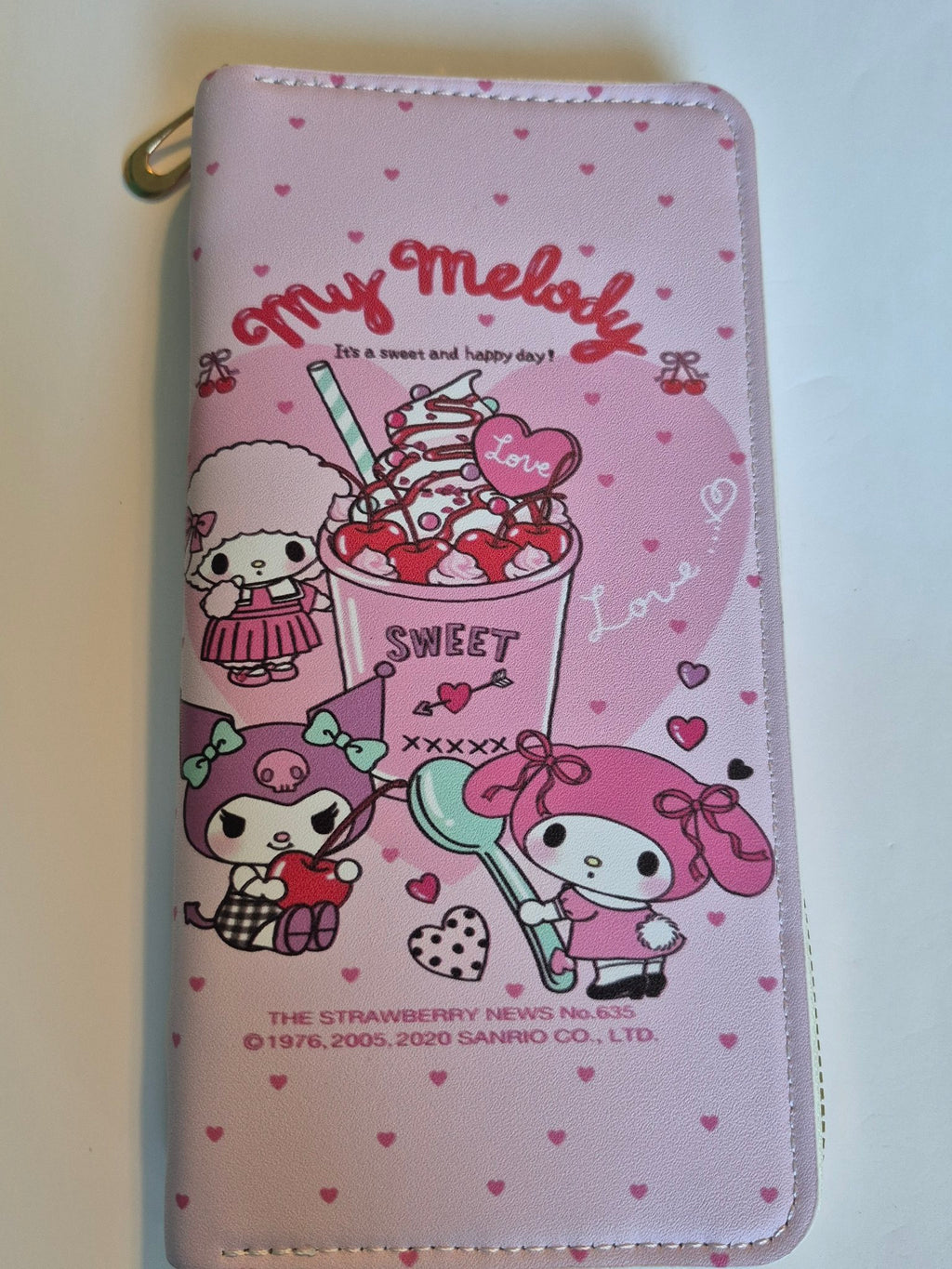 My Melody Zip-Around Wallet – Sweet Cherry Sundae with Kuromi & Piano