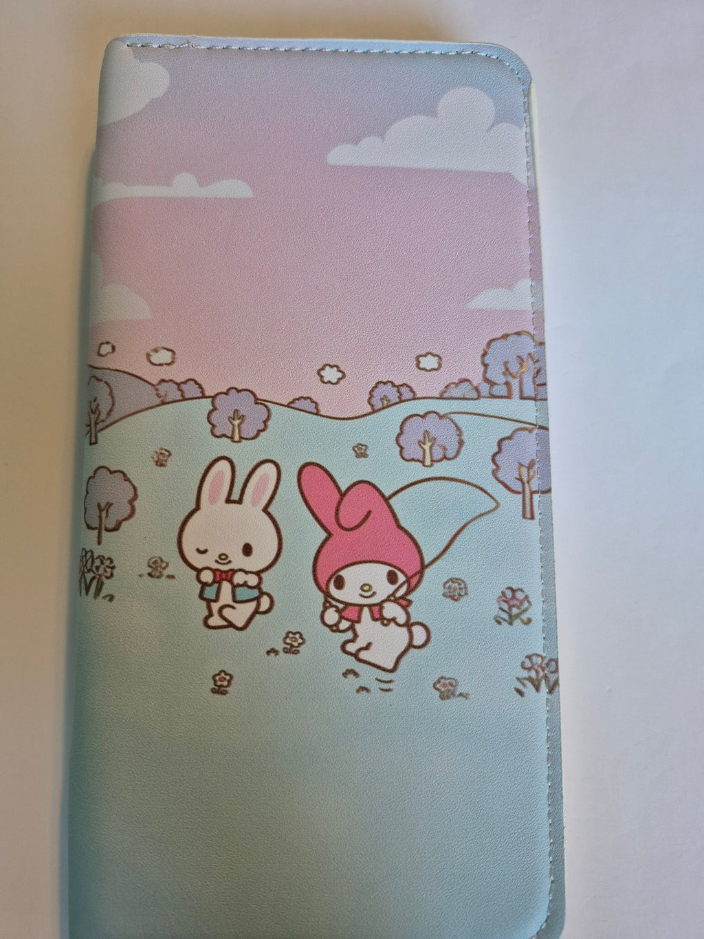 My Melody Zip-Around Wallet – Pastel Meadow with Bunny Friend