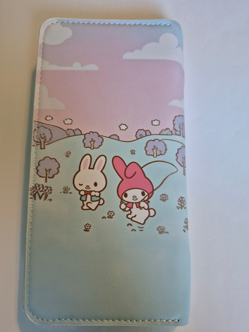 My Melody Zip-Around Wallet – Pastel Meadow with Bunny Friend