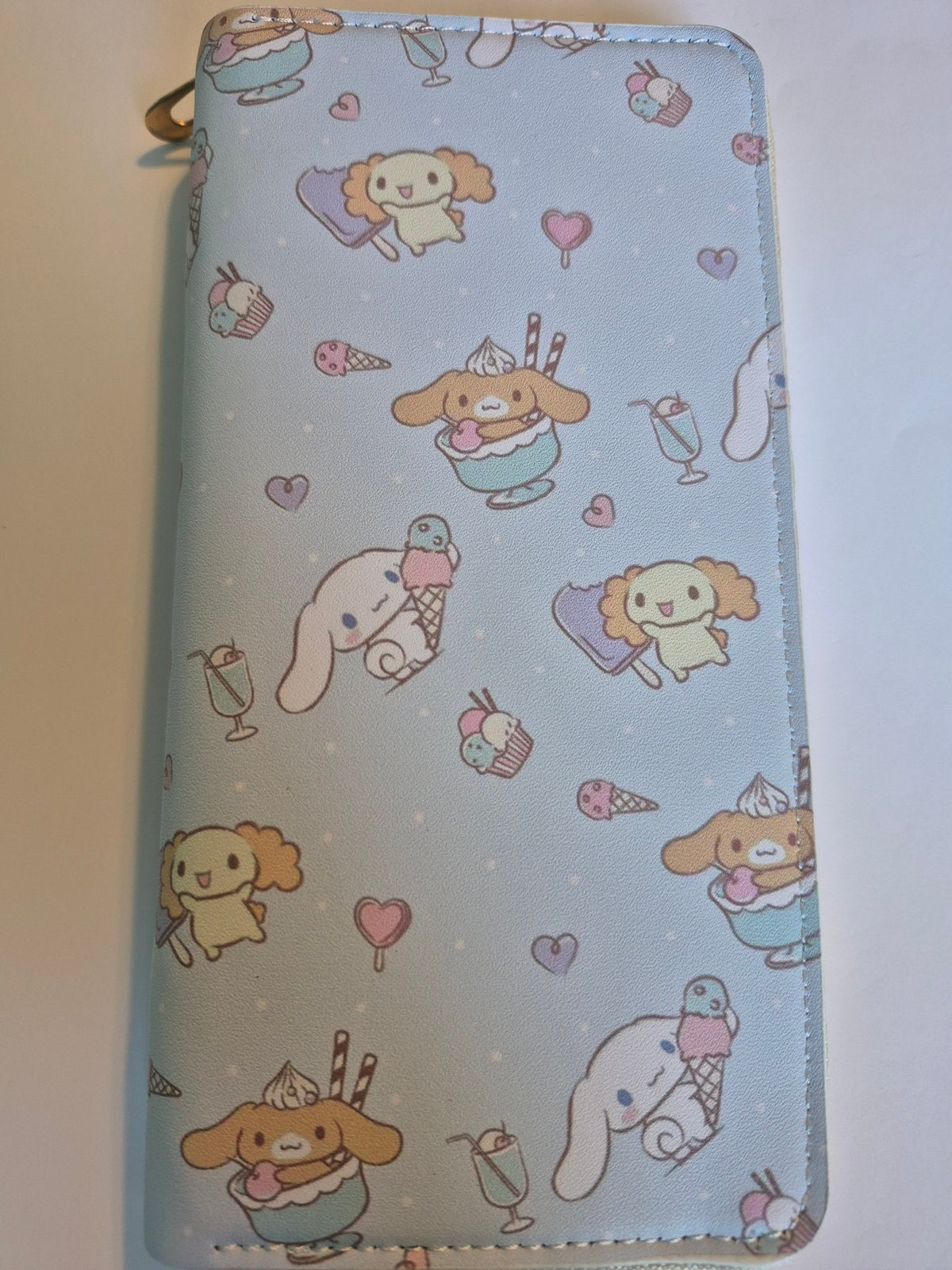 Cinnamoroll Zip-Around Wallet – Ice Cream Sweets, Light Blue