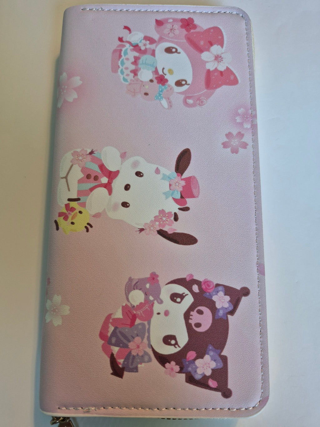 Sanrio Zip-Around Wallet – Sakura Cherry Blossom, Melody Pochacco & Kuromi
