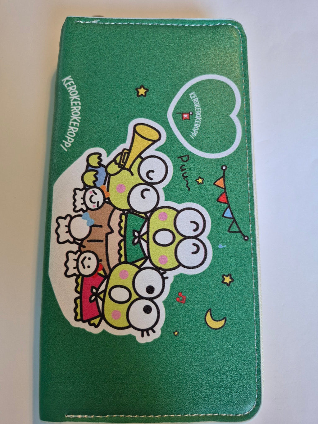 Keroppi Zip-Around Wallet – Frog Band Party, Green