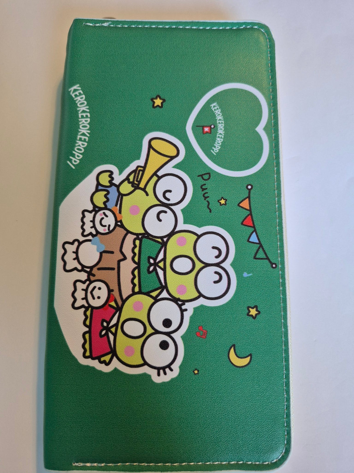 Keroppi Zip-Around Wallet – Frog Band Party, Green
