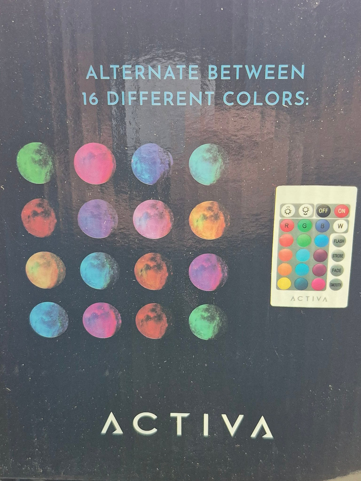 Activa Moon Lamp Galaxy Night Light – 16 Colors with Remote & Stand