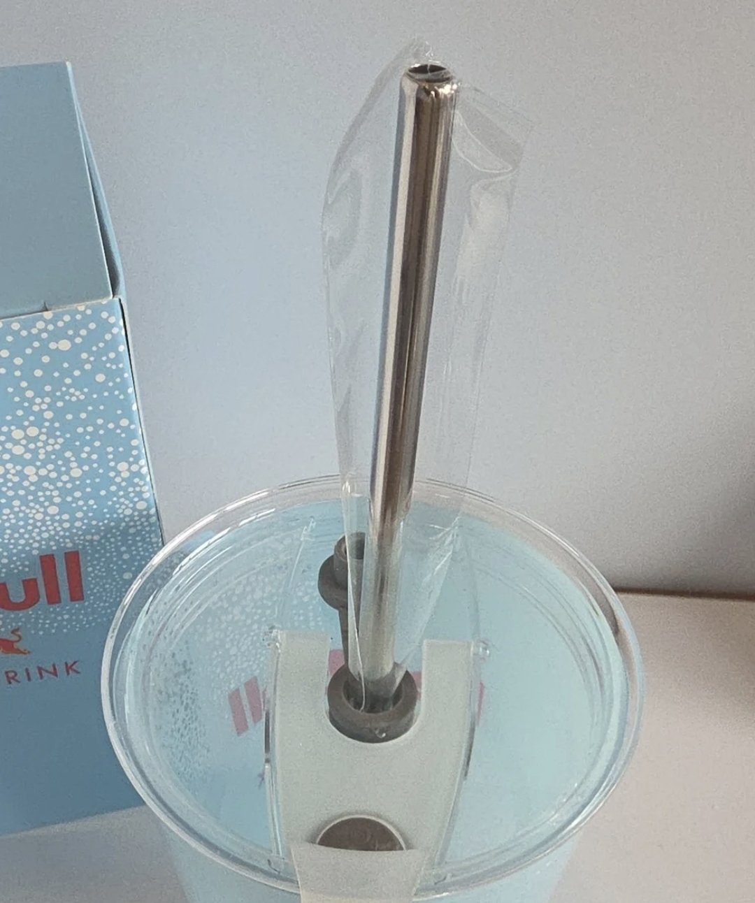 Red Bull Light-Up Tumbler with Straw & Gift Box – Purple