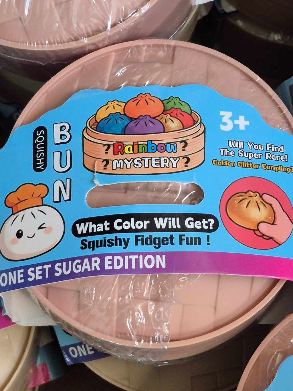 Rainbow Mystery Squishy Dumpling – Sugar Edition, Surprise Color in Steamer Basket
