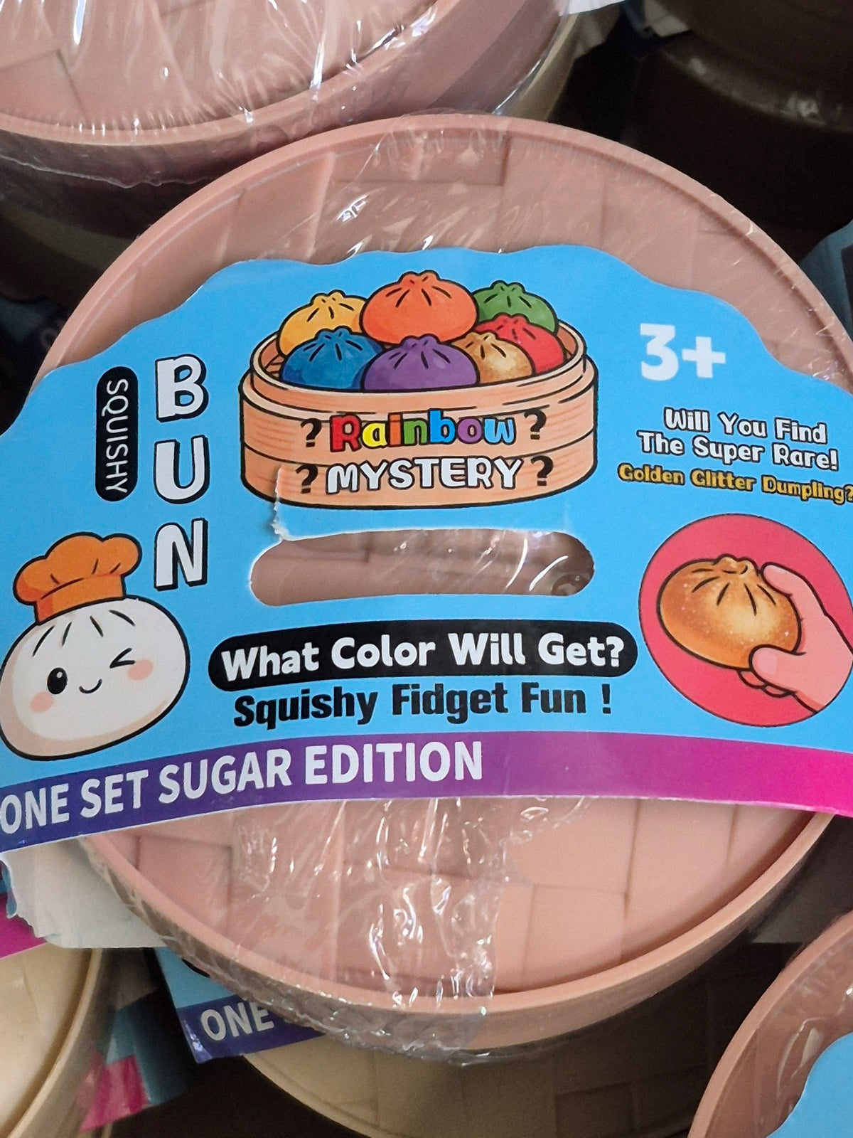 Rainbow Mystery Squishy Dumpling – Sugar Edition, Surprise Color in Steamer Basket