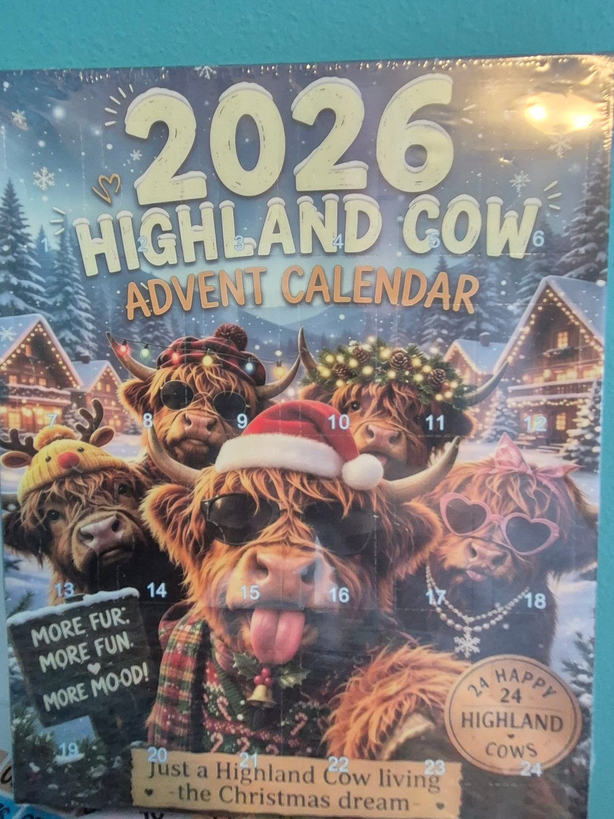Highland Cow Advent Calendar 2026 – Christmas Dream, 24 Happy Cows