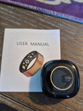 Smart Ring Health Tracker – Gold, Size 11, with Charging Case