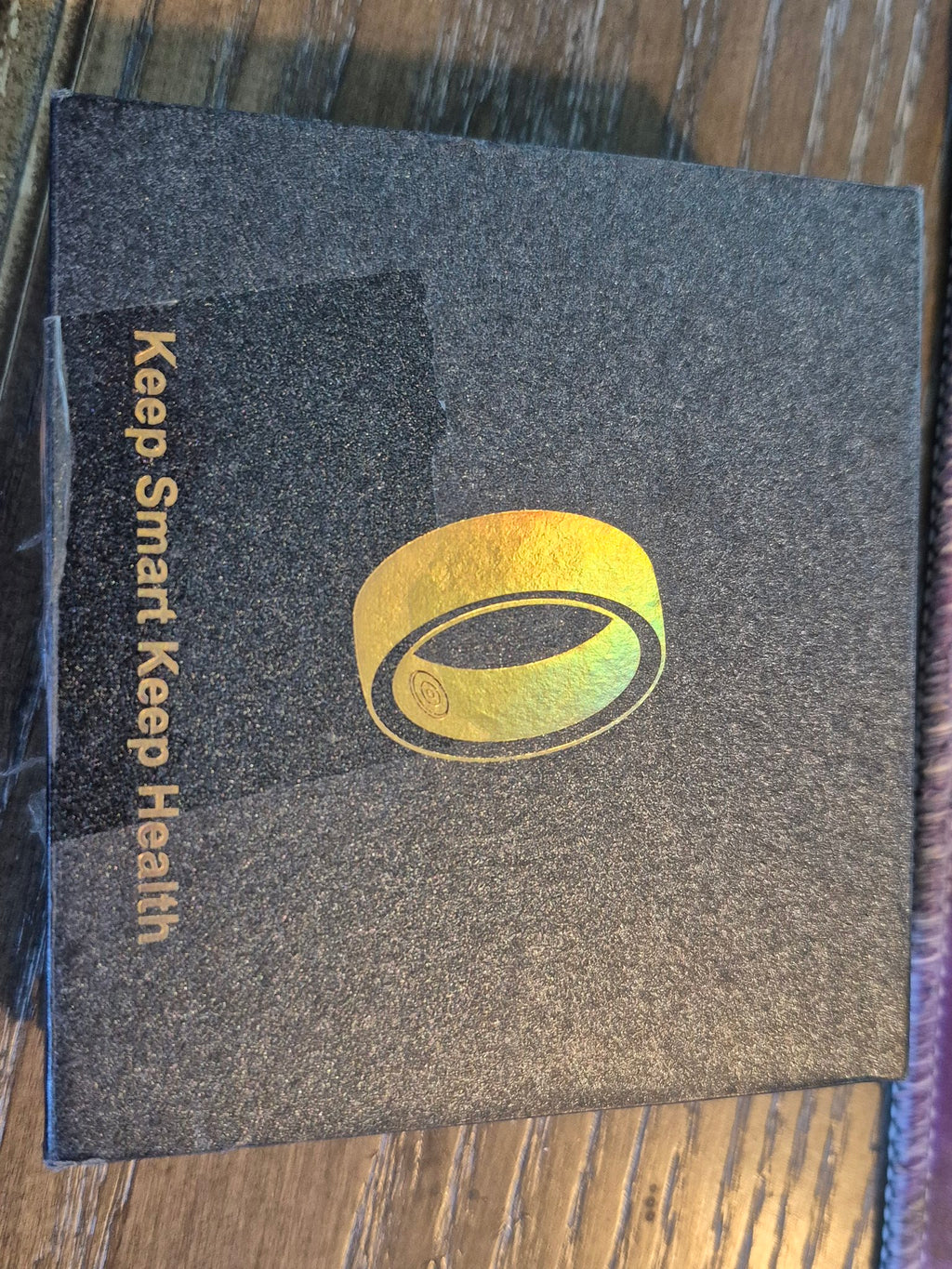 Smart Ring Health Tracker – Gold, Size 11, with Charging Case