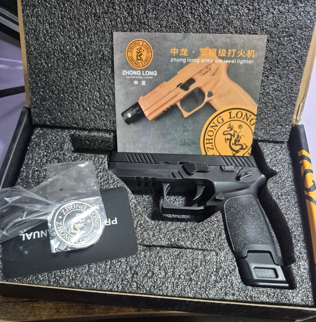 Zhong Long Military Model Pistol Torch Lighter – Gift Box Set