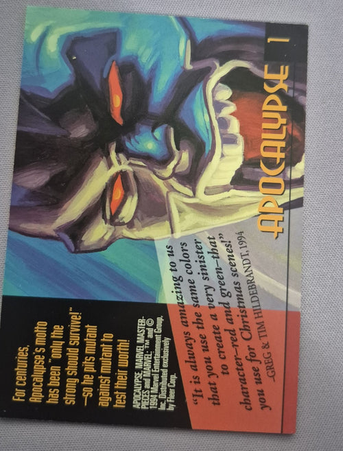 1994 Marvel Masterpieces Apocalypse #1 Gold Foil Signature Series