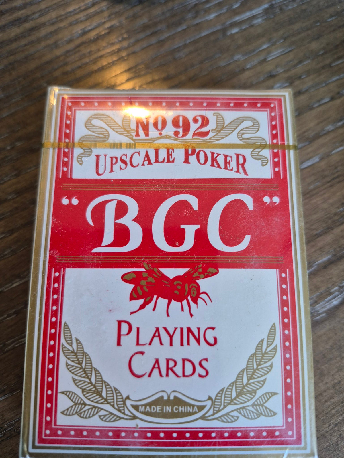 BGC No. 92 Upscale Poker Playing Cards – Red Deck, Sealed