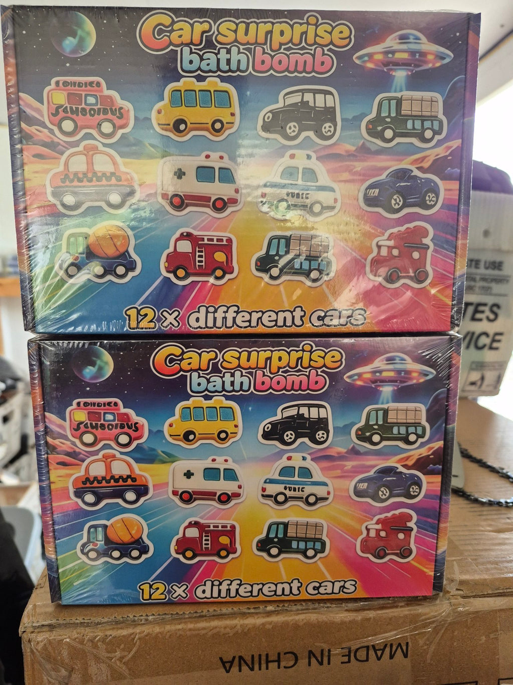 Car Surprise Bath Bomb – 12-Pack Kids Bath Bomb Gift Set