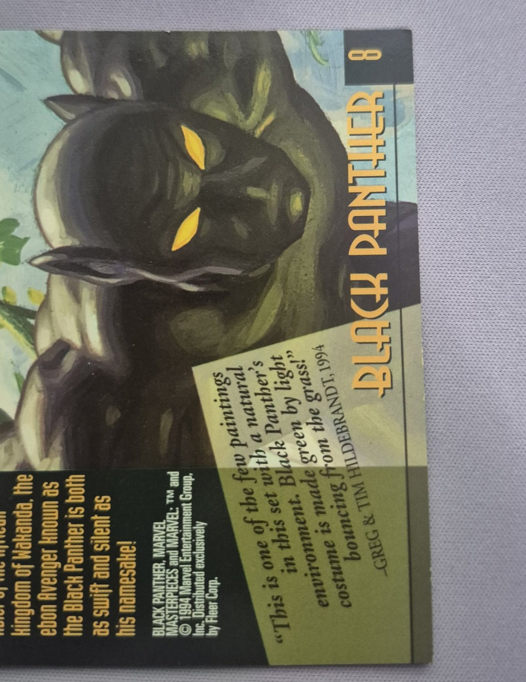1994 Marvel Masterpieces Black Panther #8 Gold Foil Signature Series