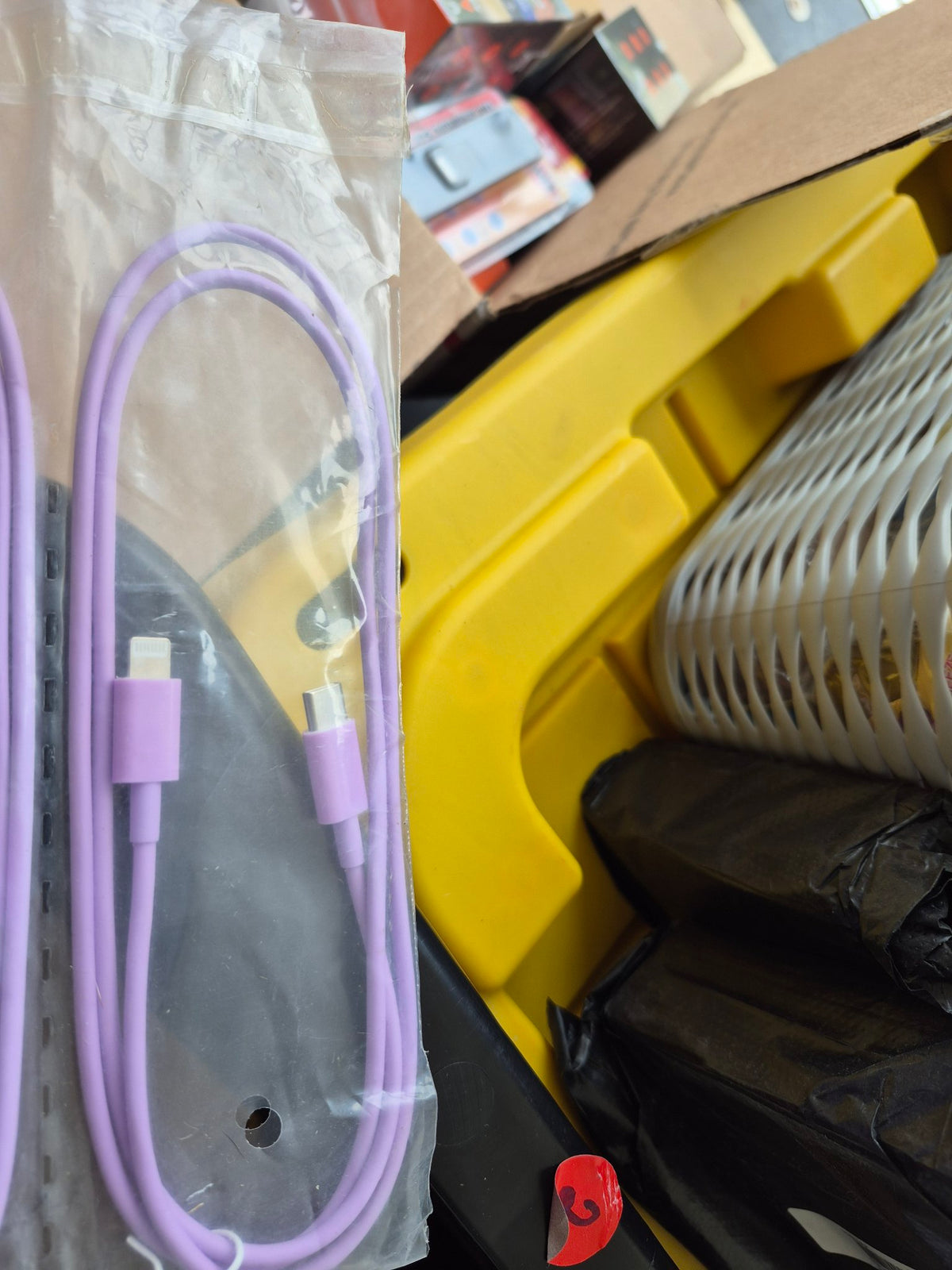 Purple USB-C to Lightning cable front