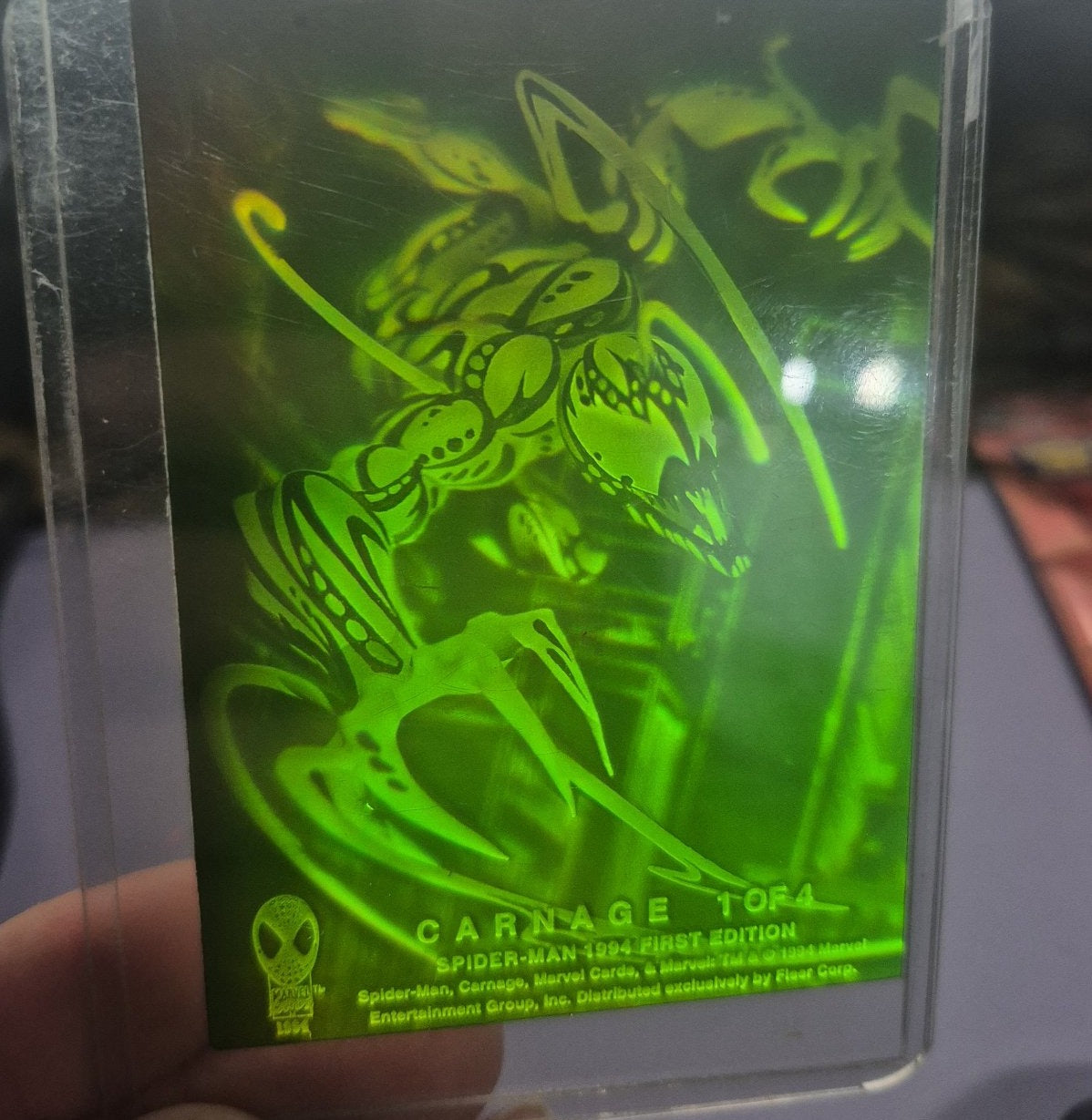1994 Fleer Spider-Man Carnage Hologram Card #1 of 4