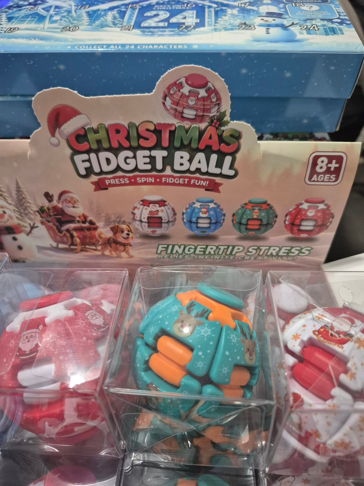 Christmas Fidget Ball close-up