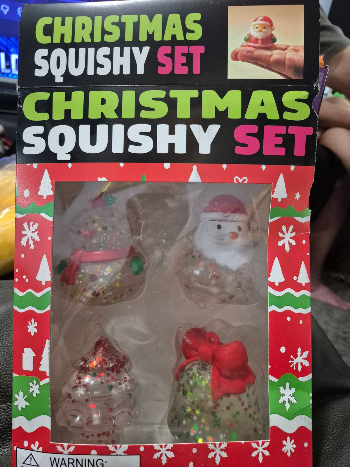 Christmas Squishy Set - 4-Pack Glitter Squishies