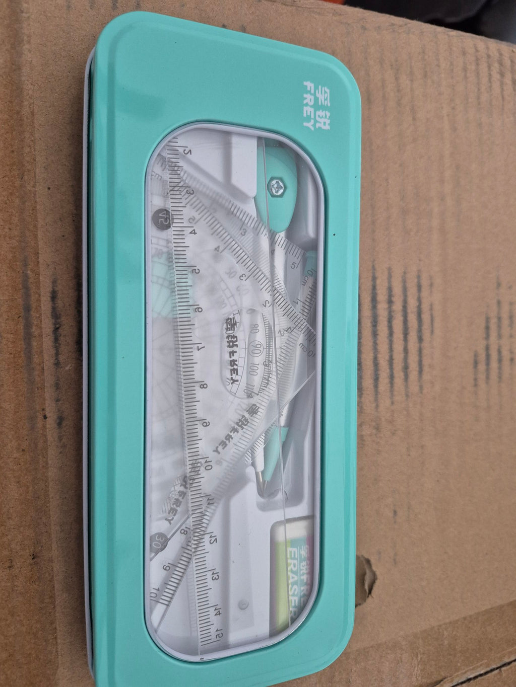 FREY geometry set with see-through lid