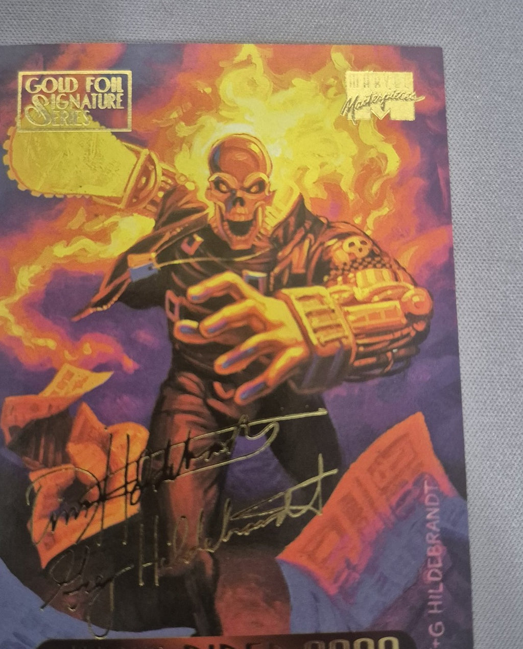 1994 Marvel Masterpieces Ghost Rider 2099 #43 Gold Foil Signature Series