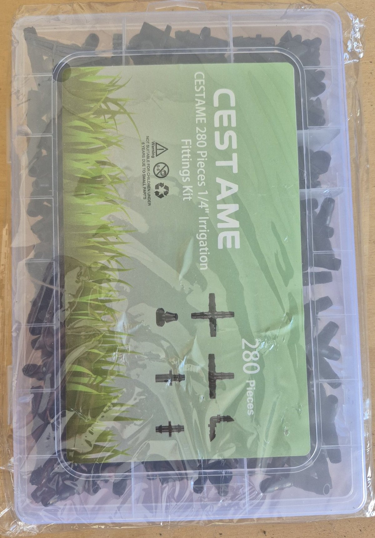 Cestame 280pc 1/4" Drip Irrigation Fittings Kit – Barbed Connectors Set