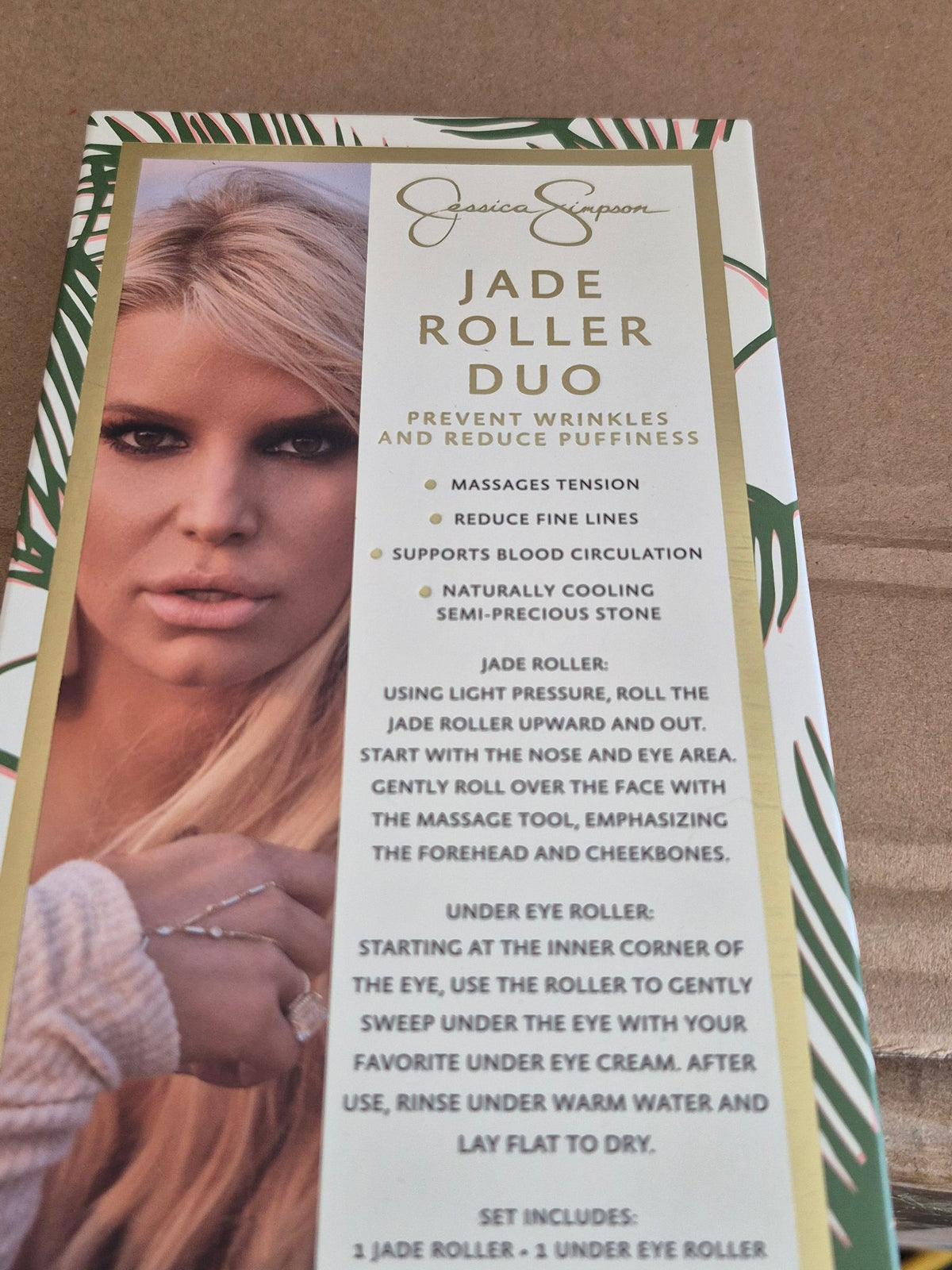 Jessica Simpson Jade Roller Duo – Facial Massage Set