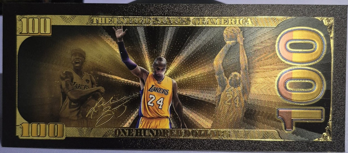 Kobe Bryant Black & Gold Foil $100 Novelty Banknote – Mamba Collectible