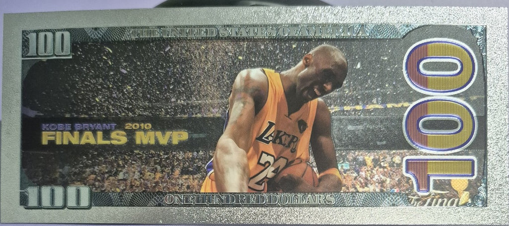 Kobe Bryant Silver Foil $100 Novelty Banknote – RIP Kobe Memorial Edition