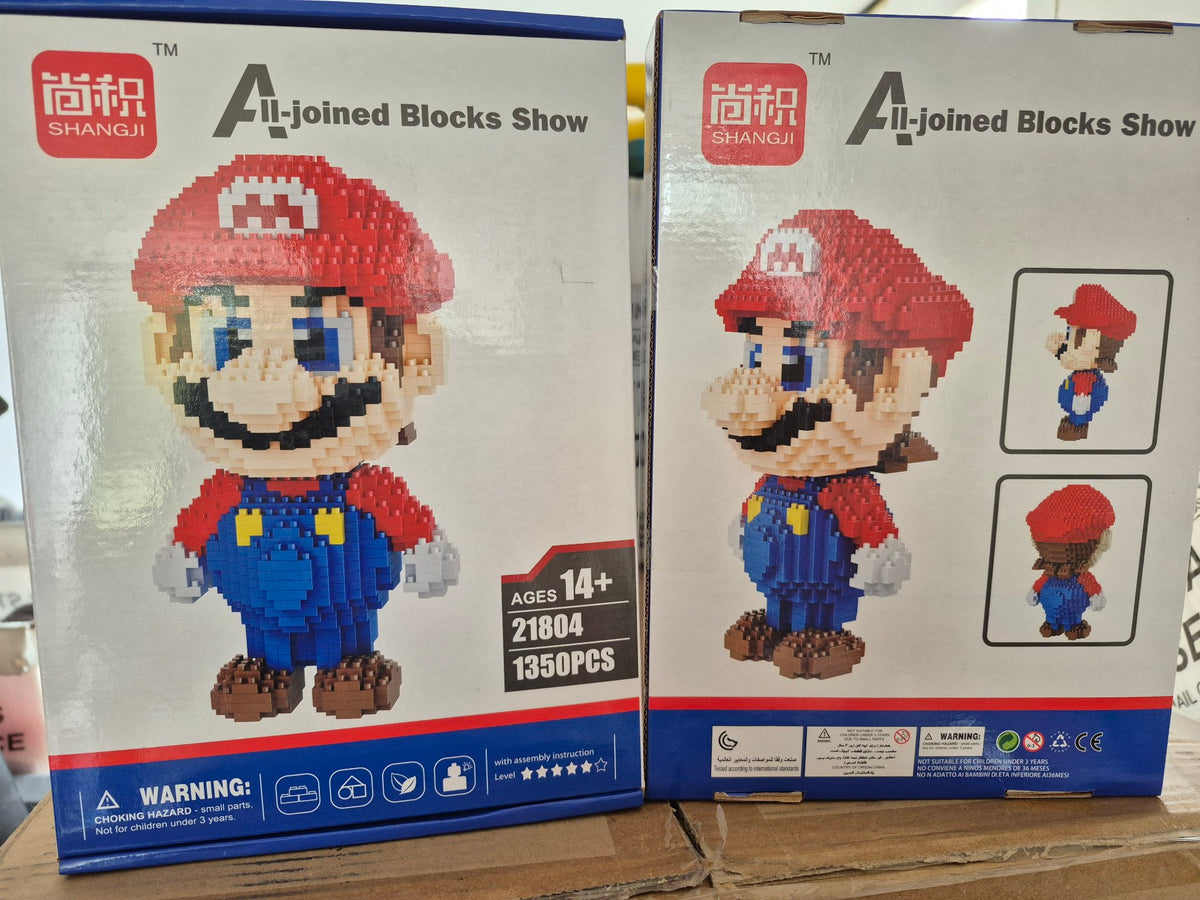 Mario micro building blocks figure box