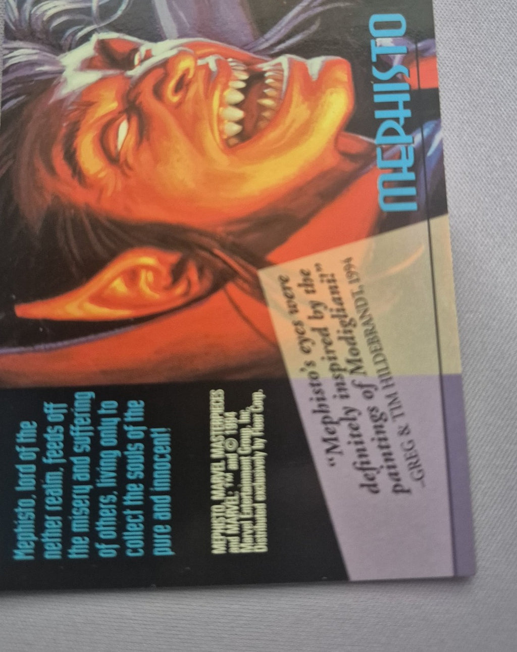 1994 Marvel Masterpieces Mephisto #74 Gold Foil Signature Series