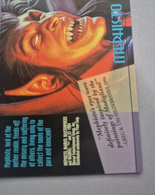 1994 Marvel Masterpieces Mephisto #74 Gold Foil Signature Series