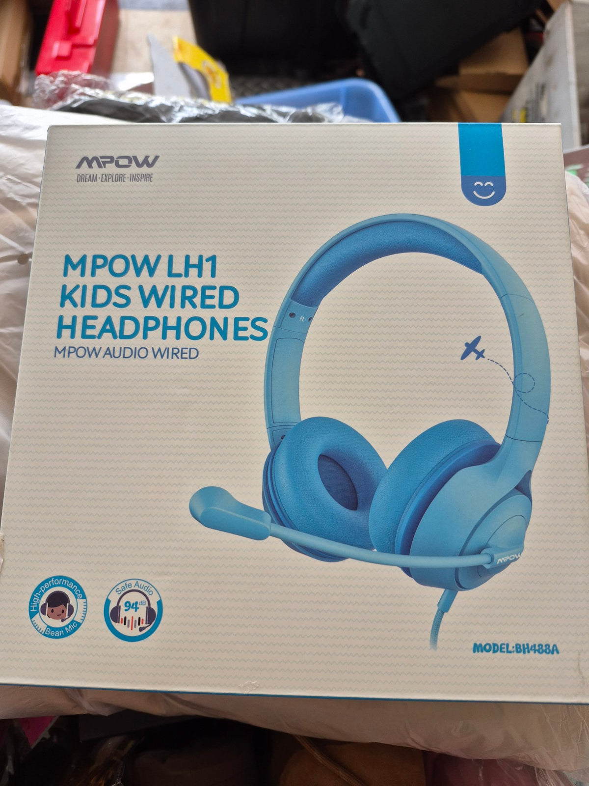 MPOW LH1 Kids Wired Headphones box front