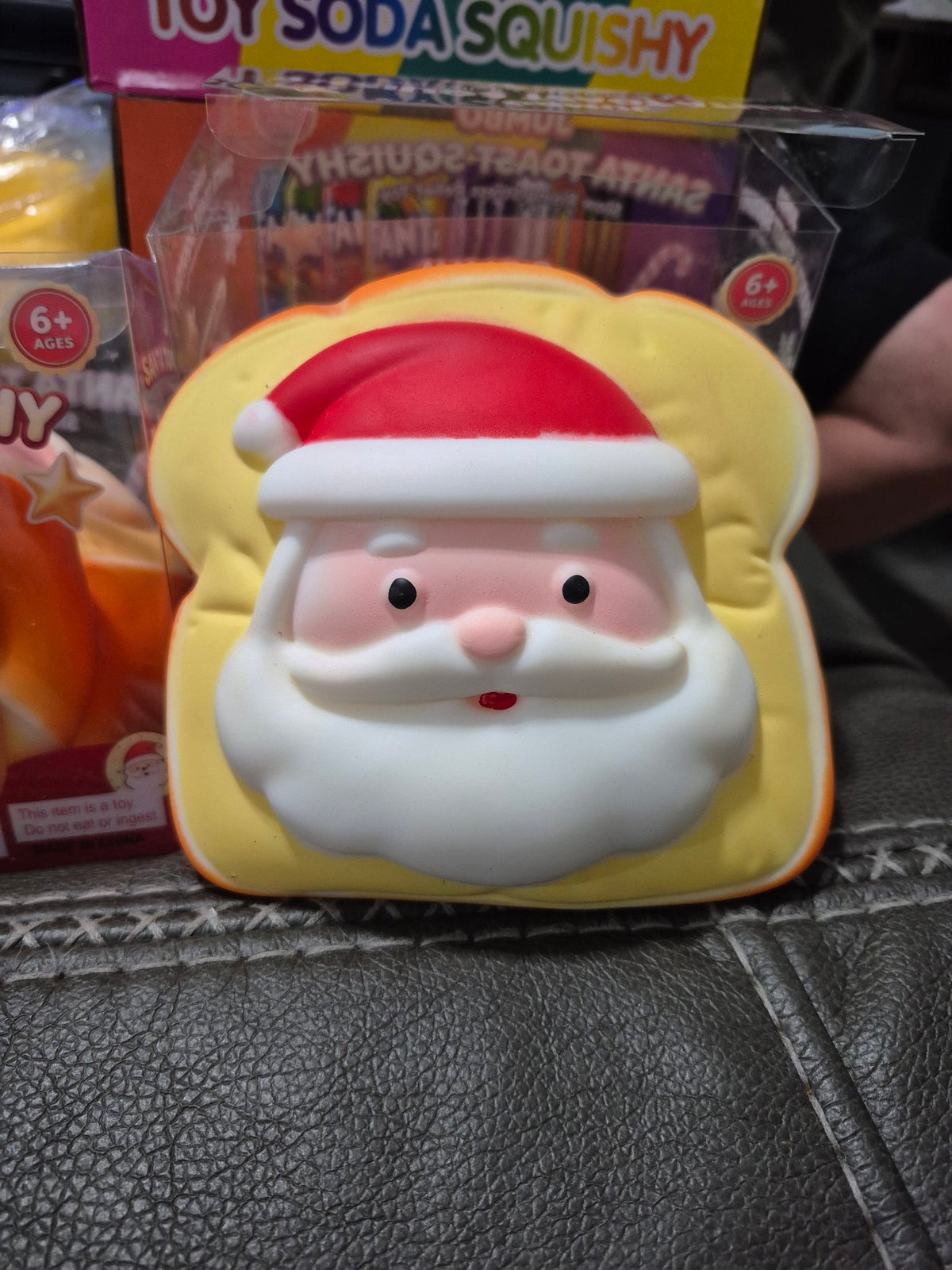 Jumbo Santa Toast Squishy – Slow Rising Stress Relief Toy