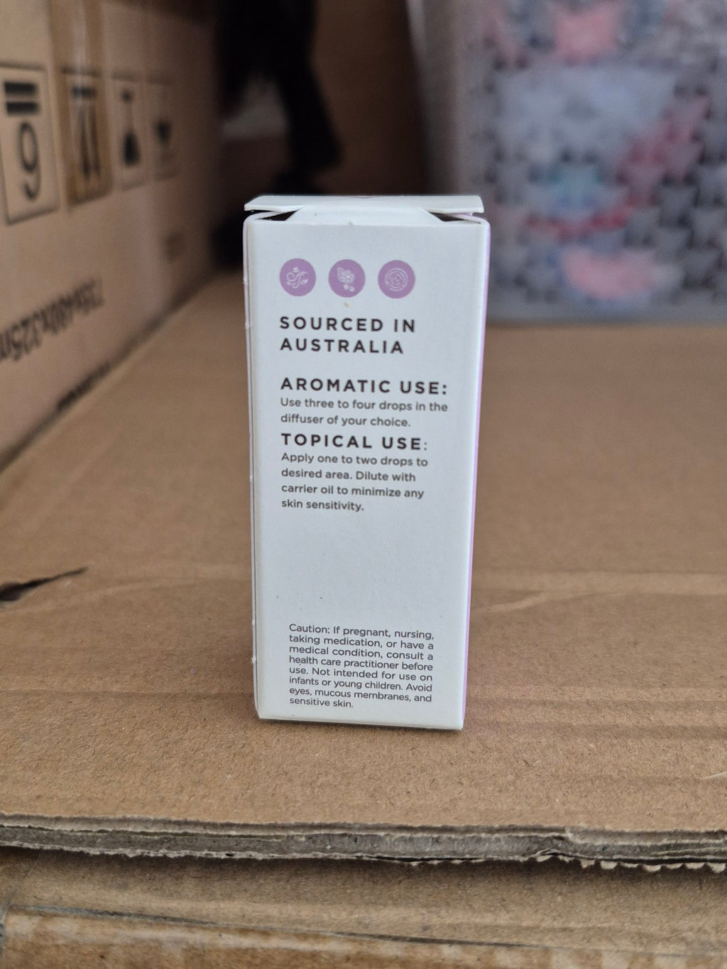 TLE tea tree essential oil box back