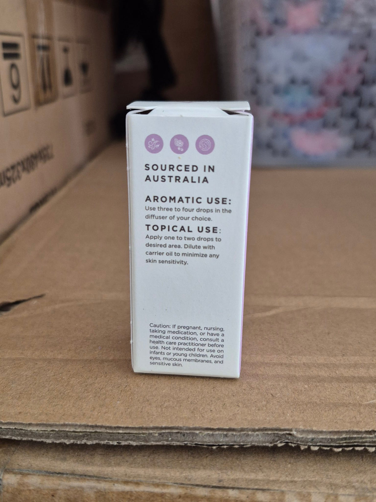 TLE tea tree essential oil box back